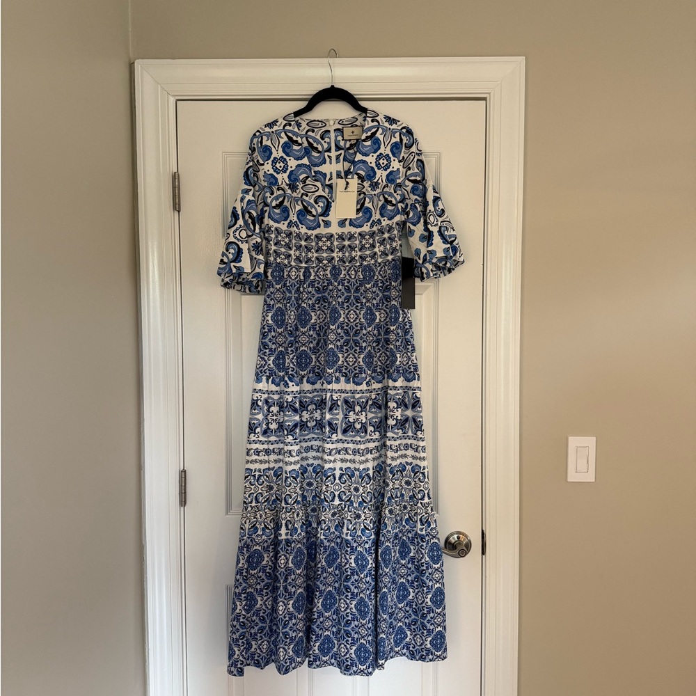 Tuckernuck Majolica Tile Ginger Dress XS NWT
